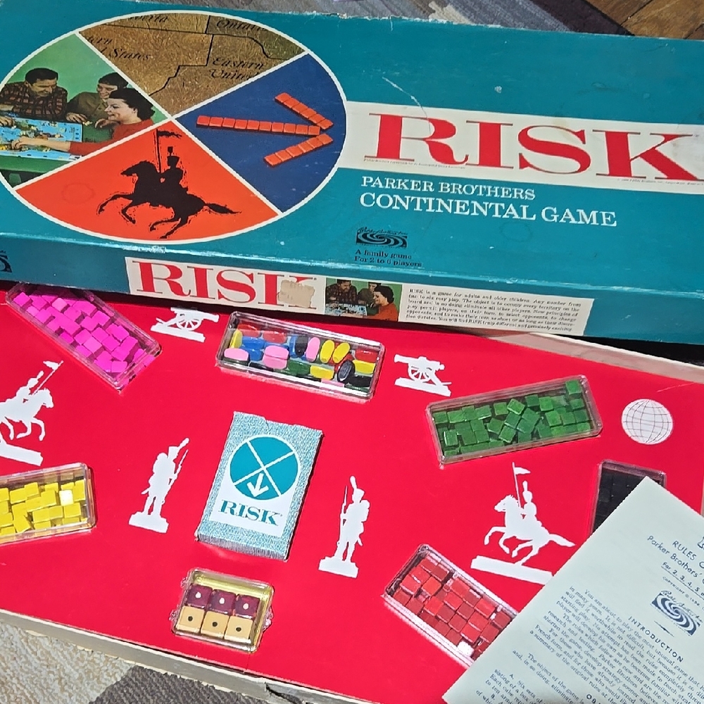 Vintage Risk Continental Game by Parker Brothers 1968